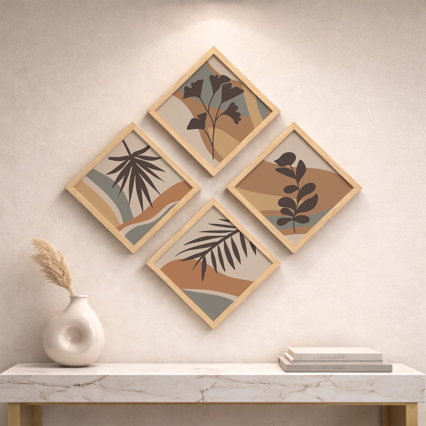 Boho Botanical Wall Frame Set of 4