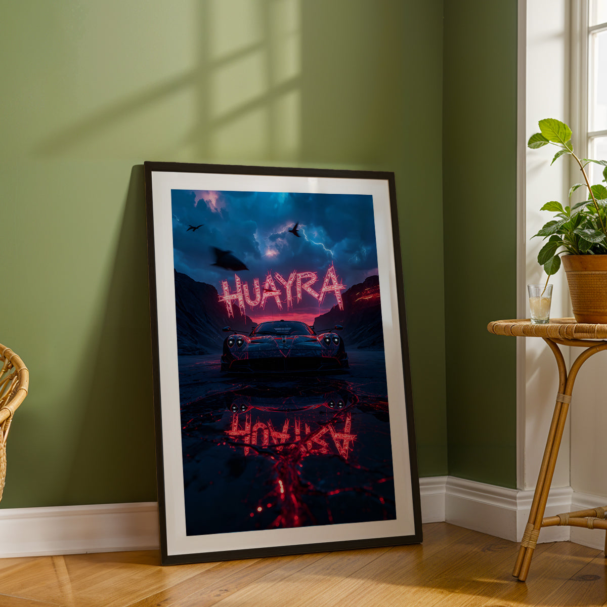 Huayra Neon Storm Wall Frame