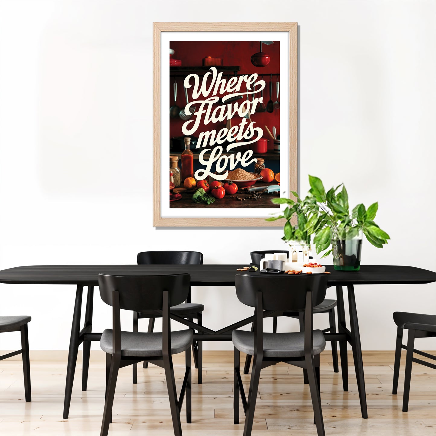 Flavor Meets Love Wall Frame