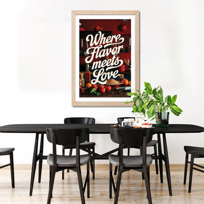 Flavor Meets Love Wall Frame