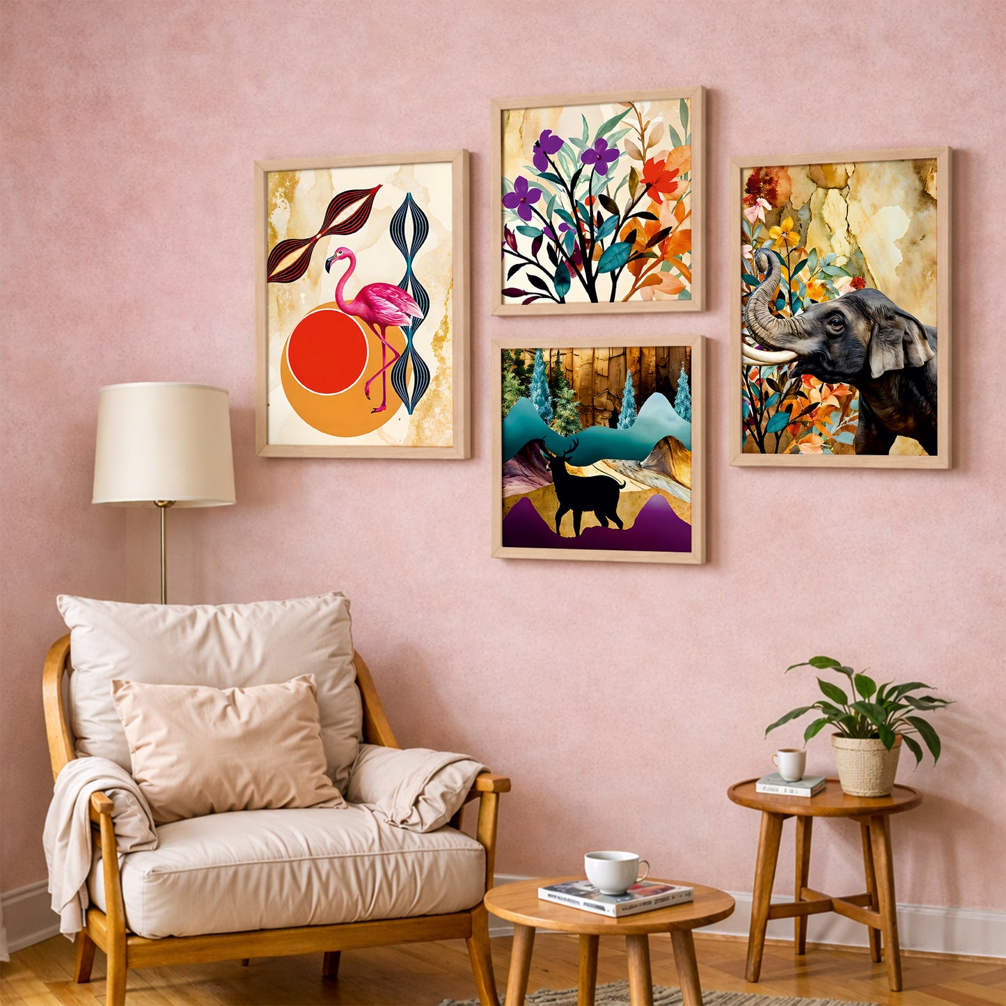 Jungle Bloom Collection Set of 4