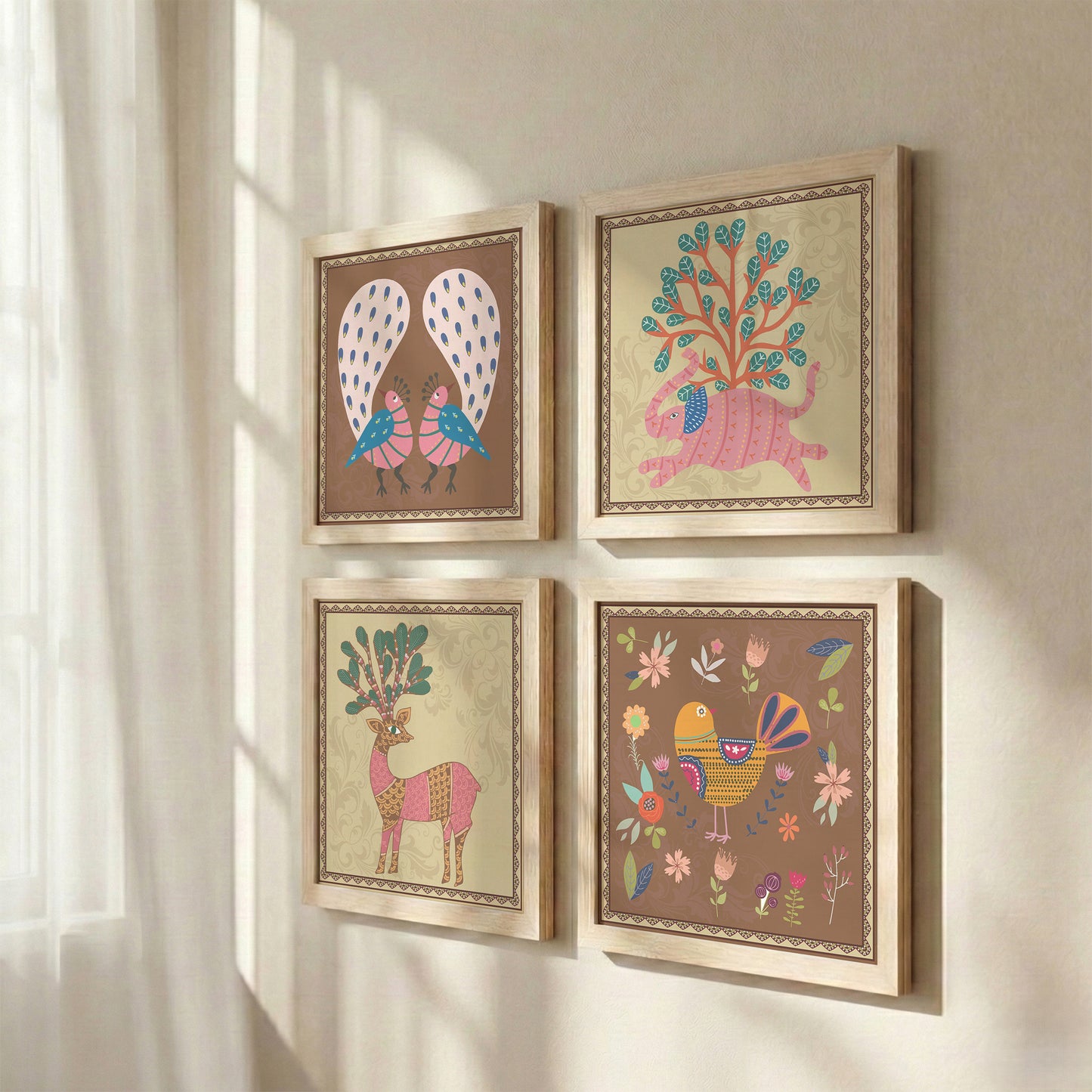 Whimsical Wildlife Frame Set of 4