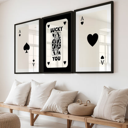 Ace & Lucky Trio Wall Frames Set of 3