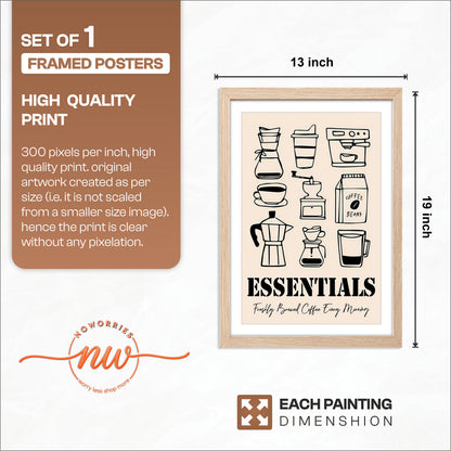 Coffee Essentials Artwork Frame Set of 1