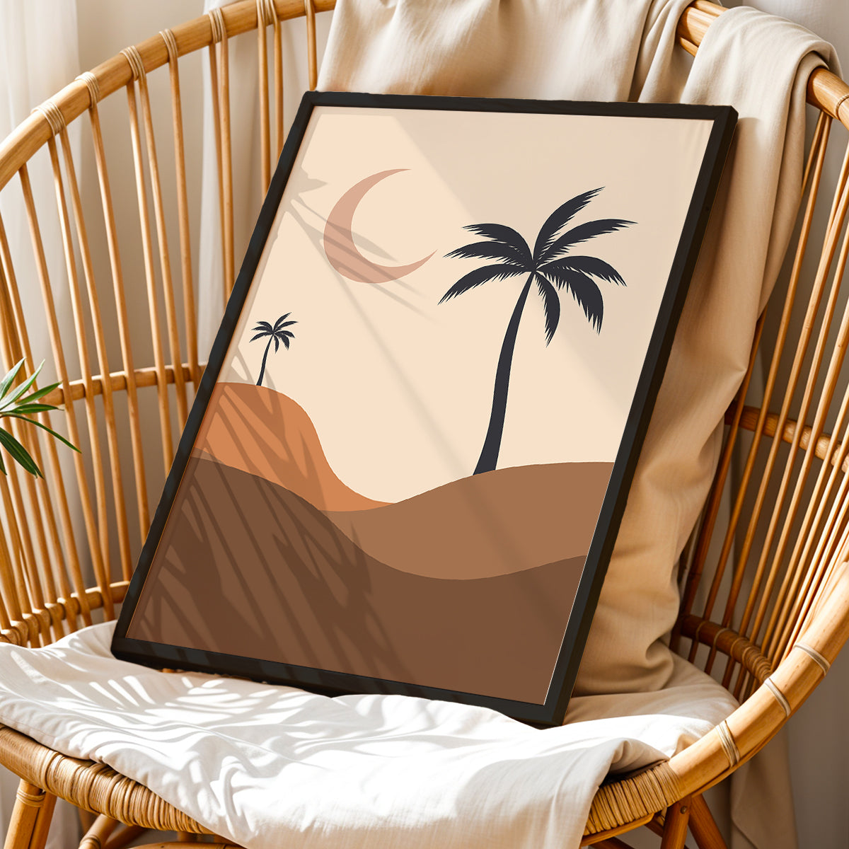 Bohemian Desert Palm Landscape Wall Art