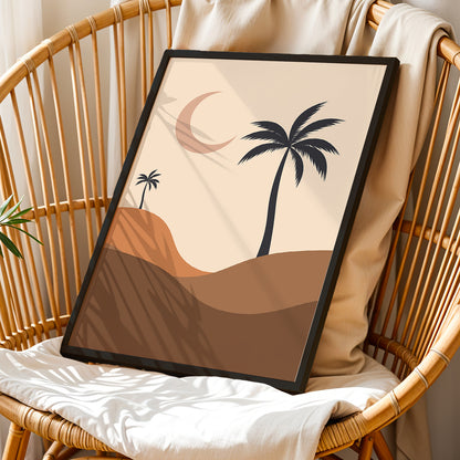 Bohemian Desert Palm Landscape Wall Art