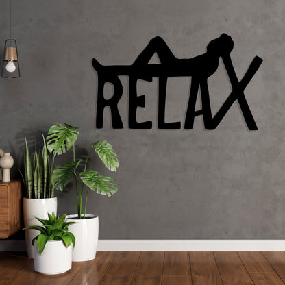 Relax Pinewood Wall Art