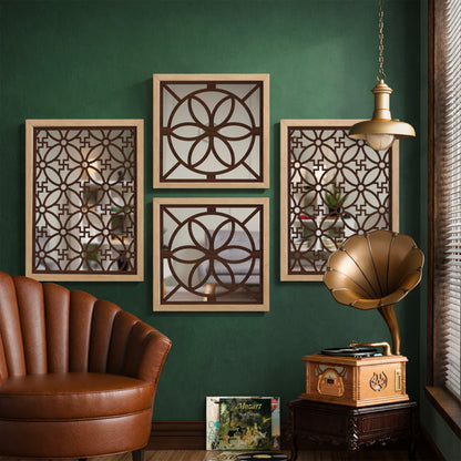 Bloom Mirror Art Set of 4