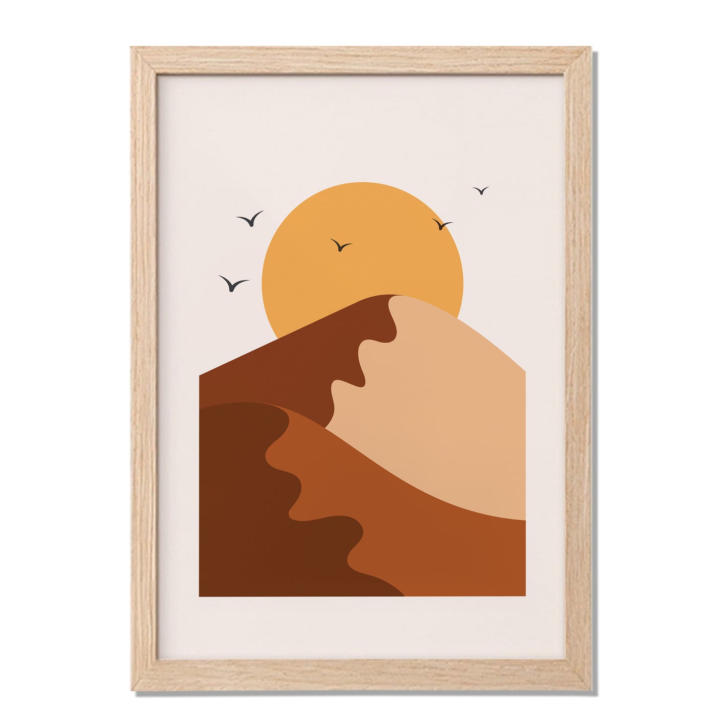 Abstract Desert Sun Landscape Wall Art
