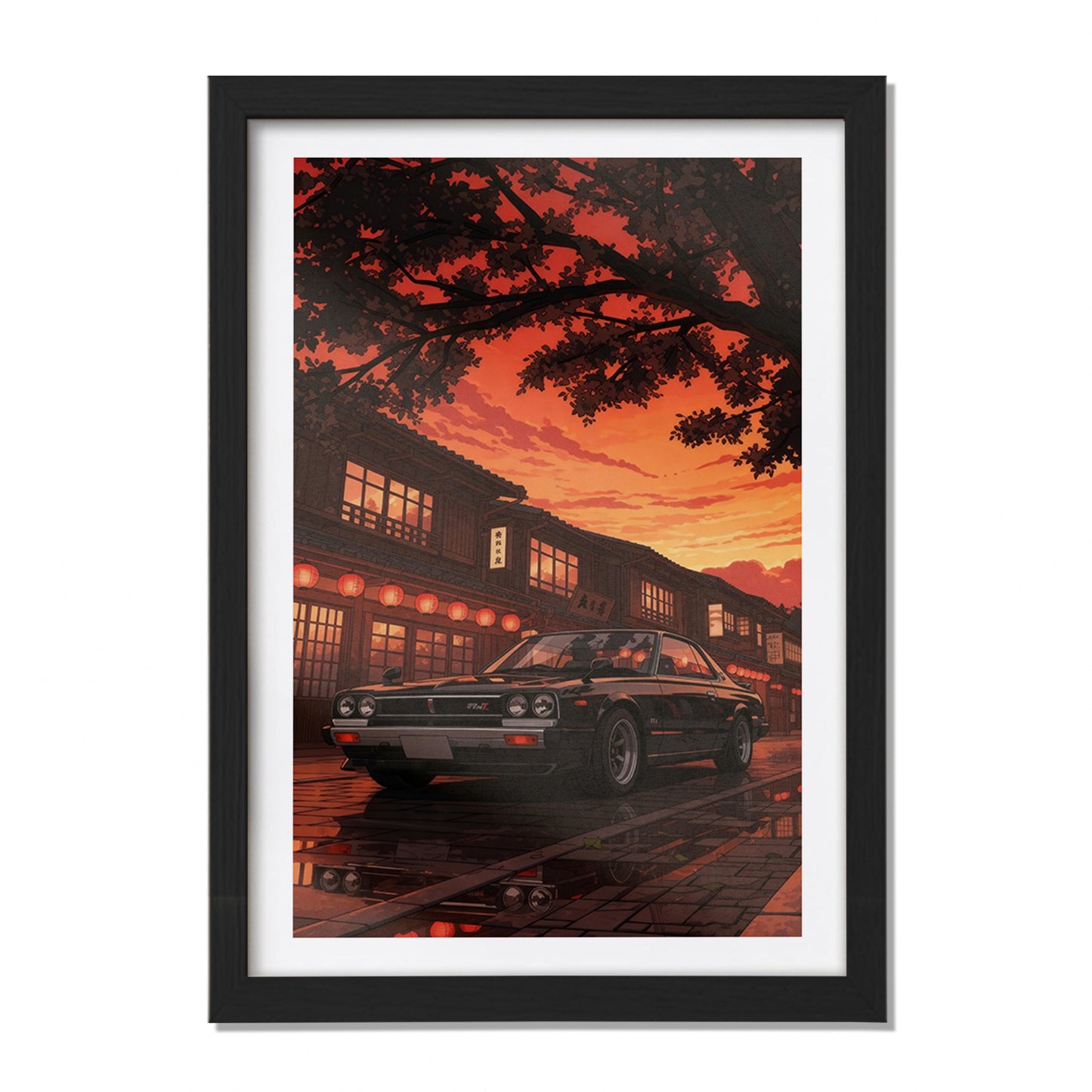 Skyline in Sunset Lane Wall Frame
