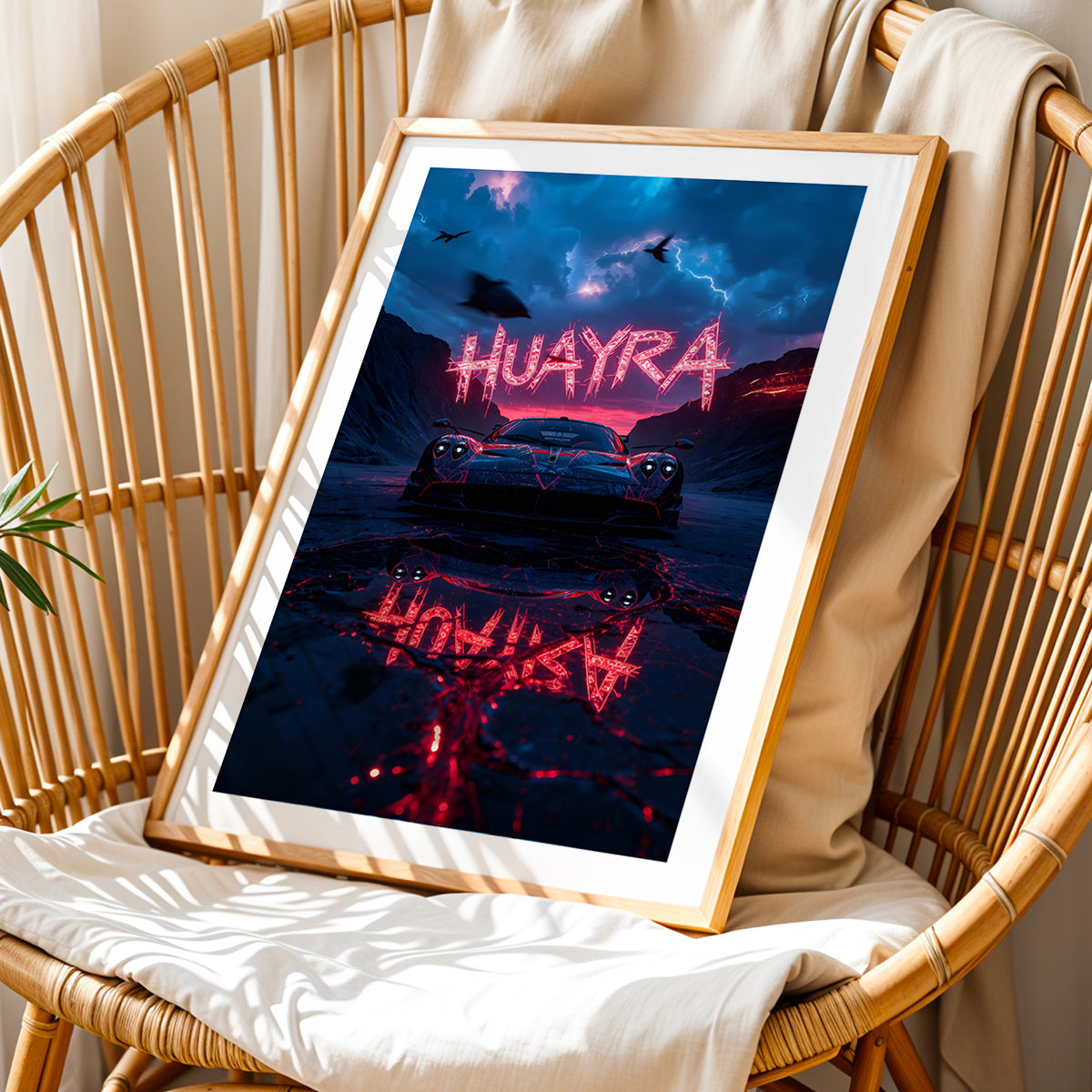 Huayra Neon Storm Wall Frame