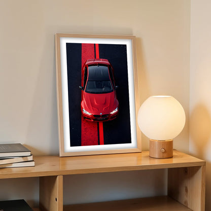 BMW M3 Red Line Wall Frame