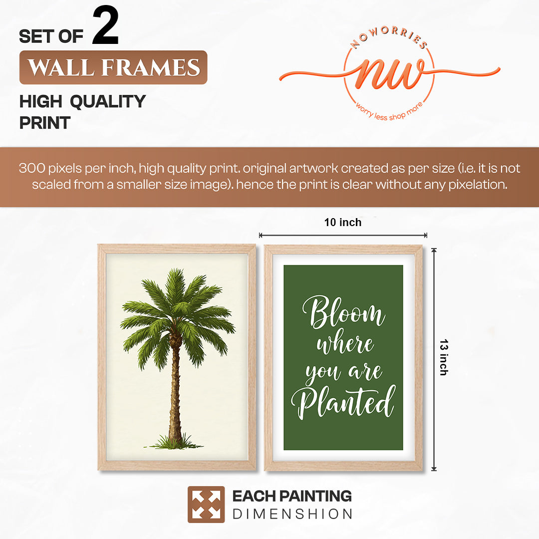 Bloom Where You Are Planted Wall Art Set of 2