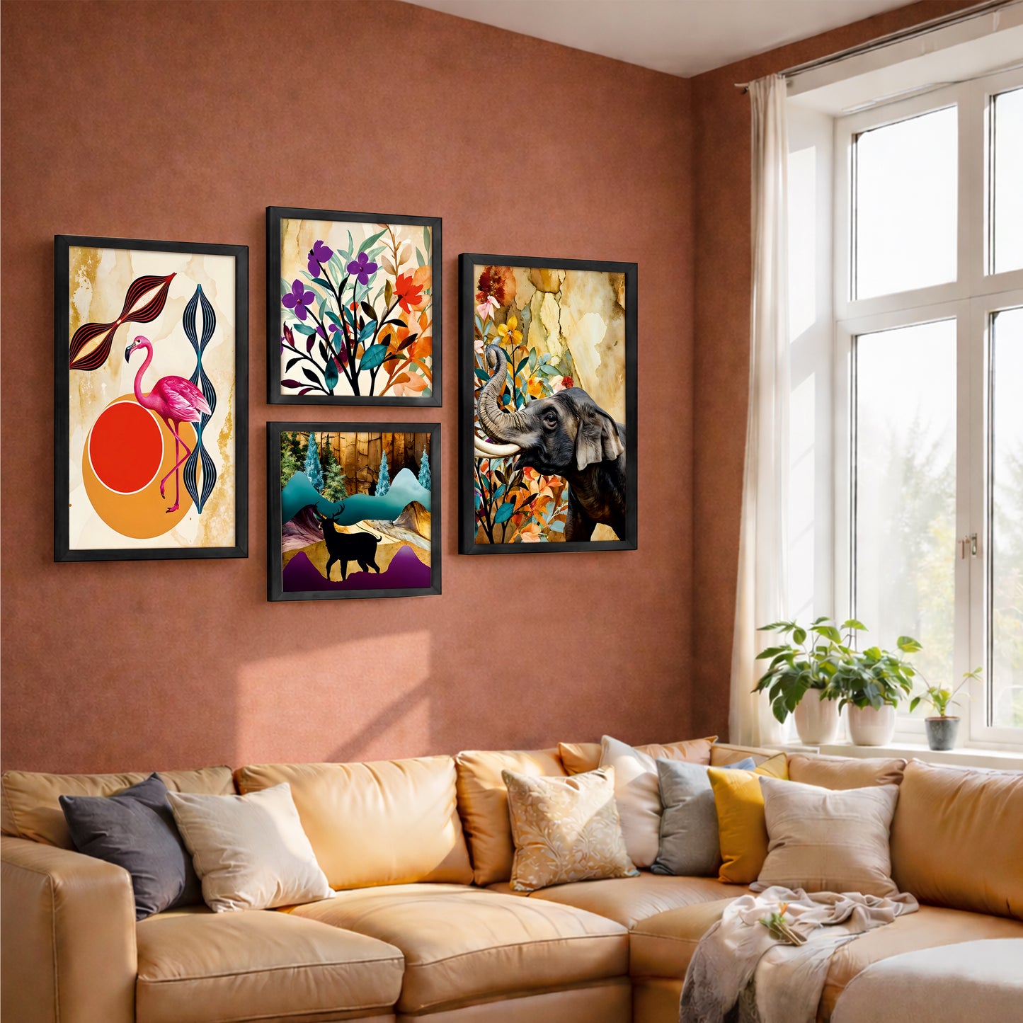 Jungle Bloom Collection Set of 4