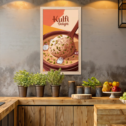 Kulfi Delight Food Art Frame Set of 1
