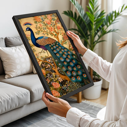 Floral Peacock Wall Frame