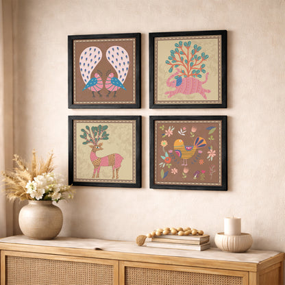 Whimsical Wildlife Frame Set of 4