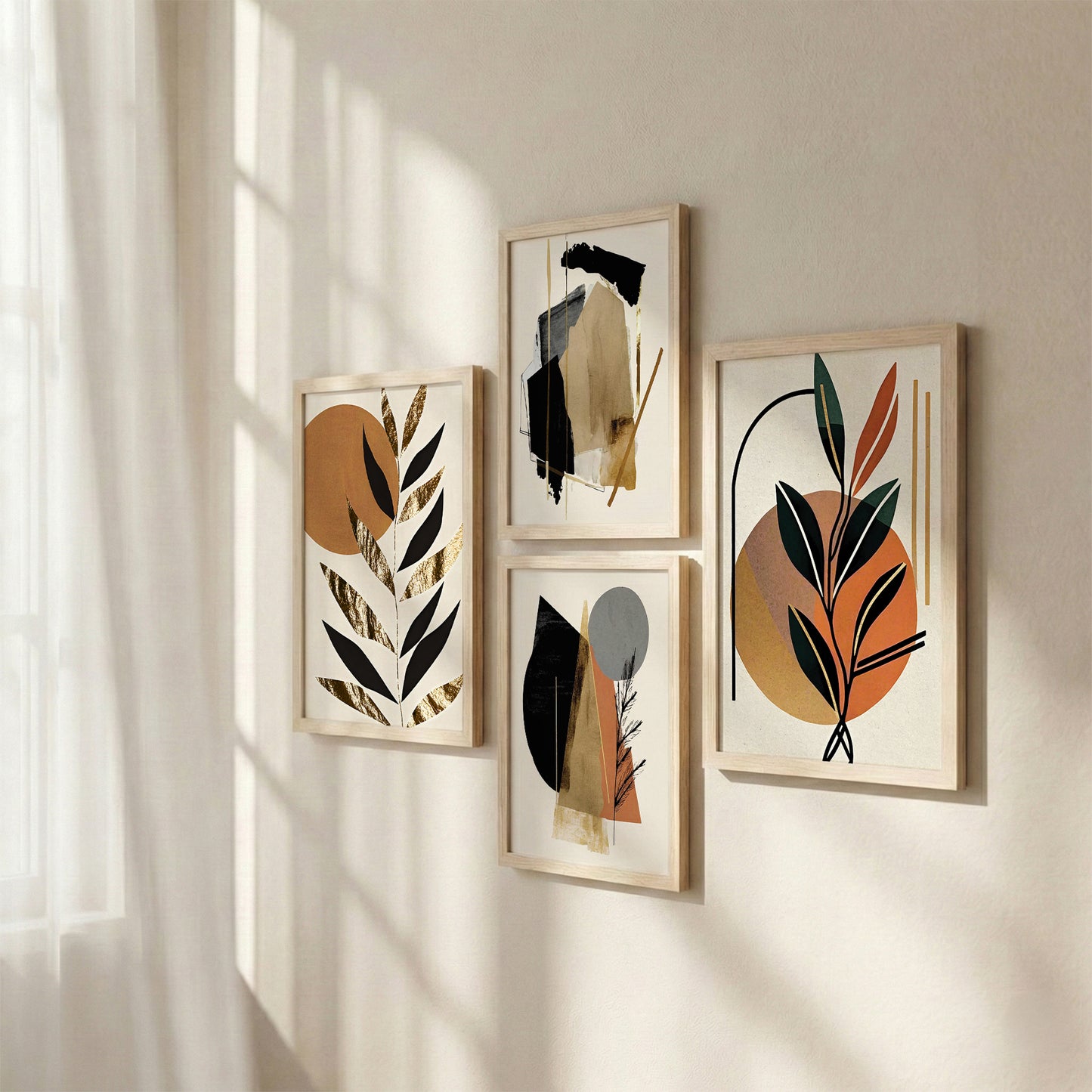 Premium Abstract Wall Decor - Set of 4