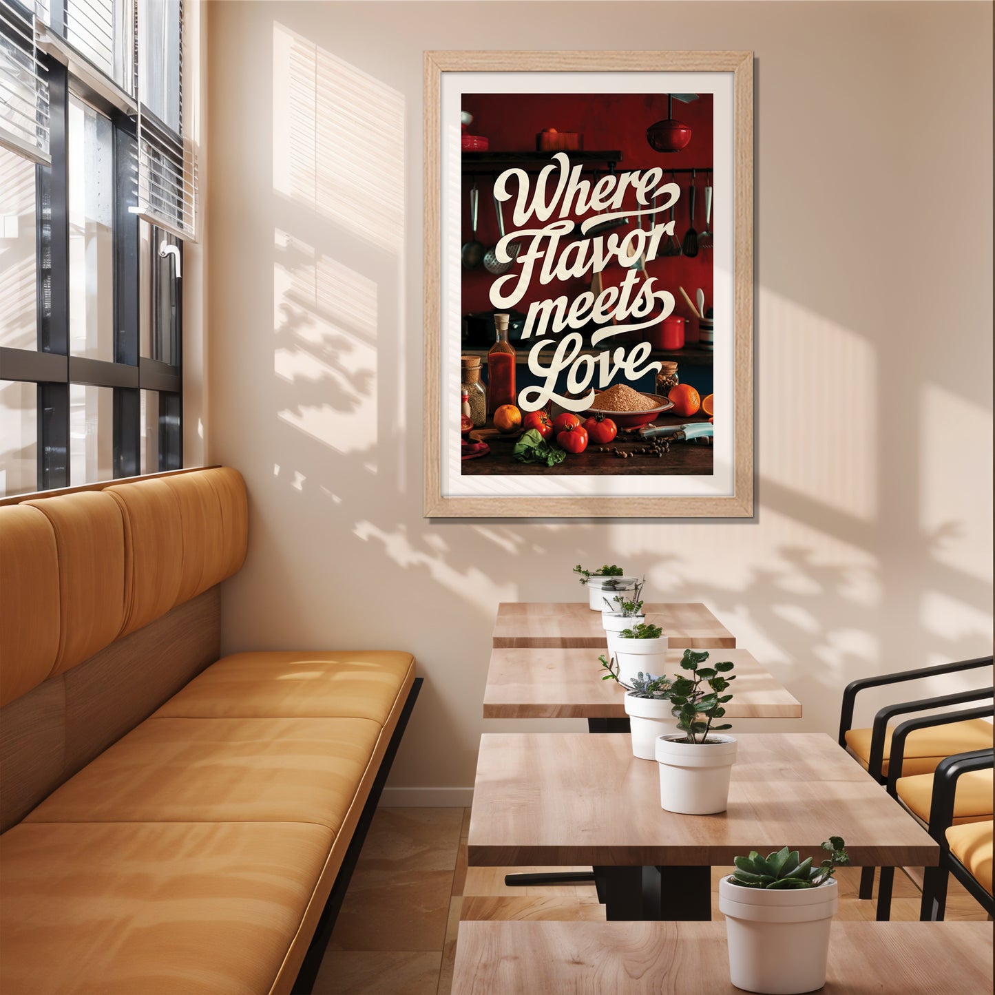Flavor Meets Love Wall Frame