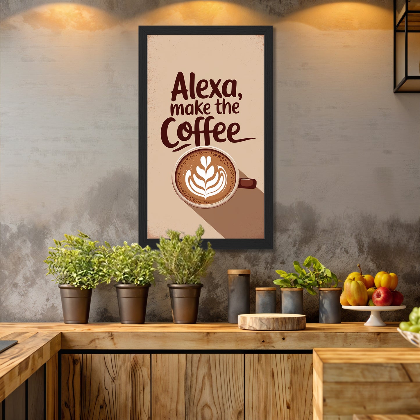 Minimal Coffee Quote Wall Frame