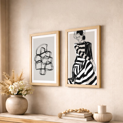 Monochrome Elegance Wall Art Set