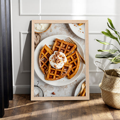Waffles with Cream Wall Frame