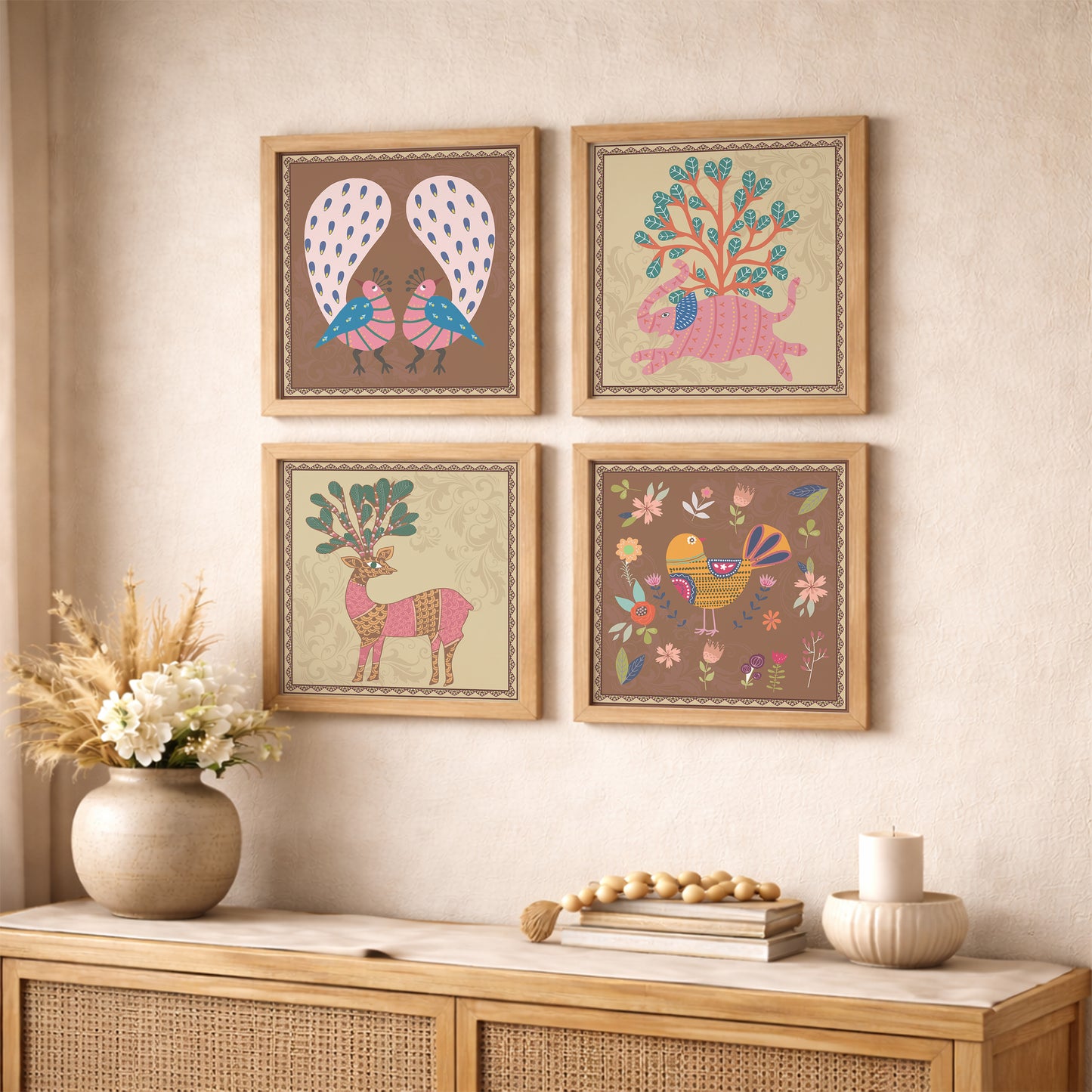 Whimsical Wildlife Frame Set of 4