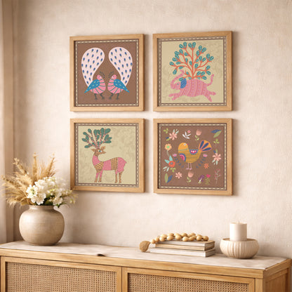 Whimsical Wildlife Frame Set of 4