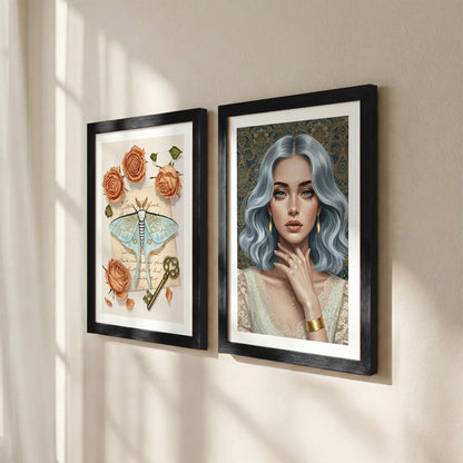 Vintage Rose Wall Art Set