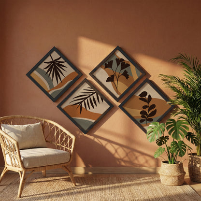 Boho Botanical Wall Frame Set of 4
