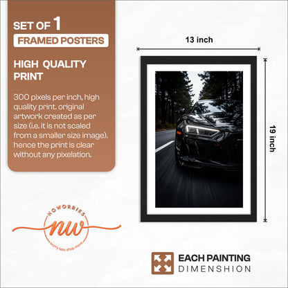 Audi R8 Shadow Edition Wall Art