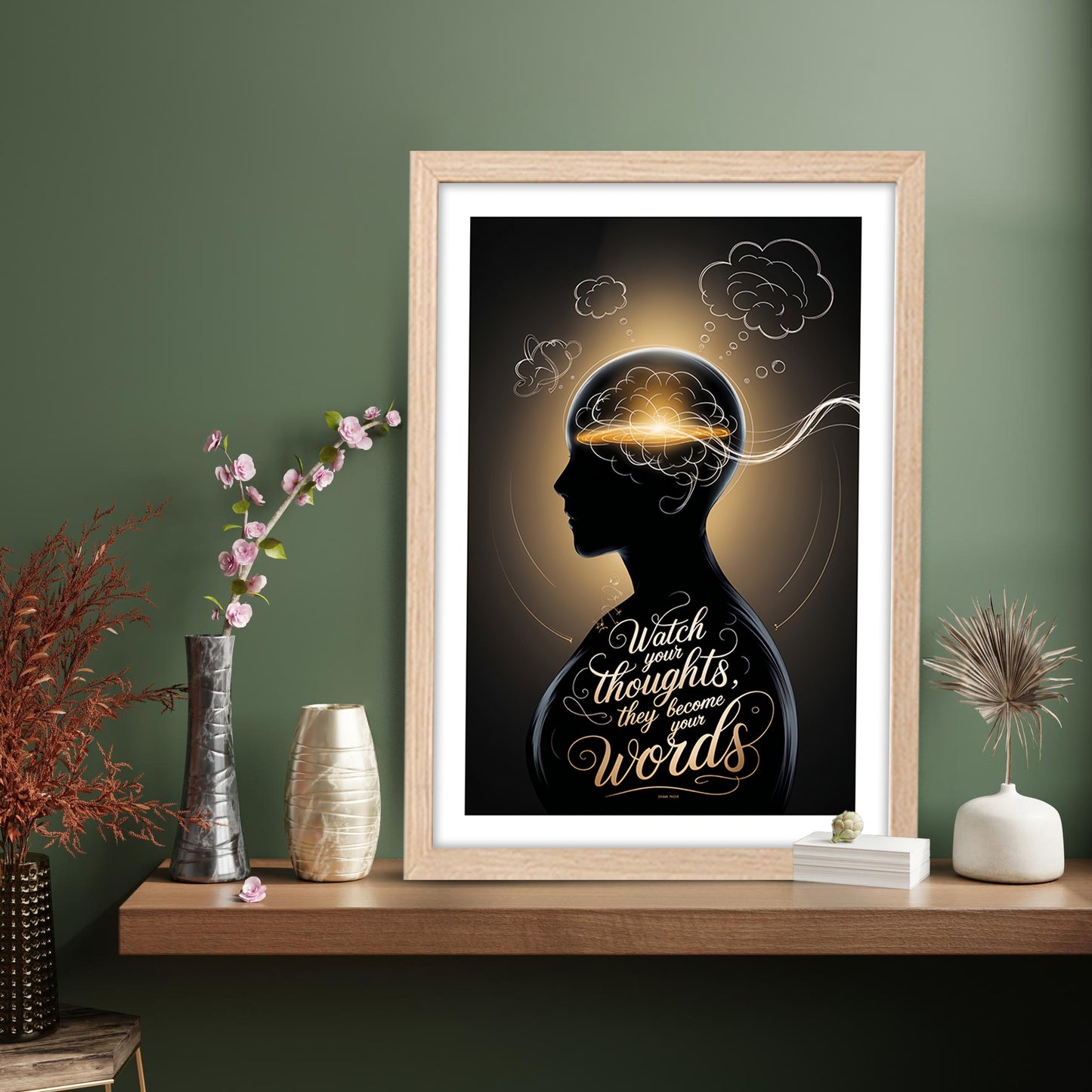 Watch Your Thoughts Motivational Poster