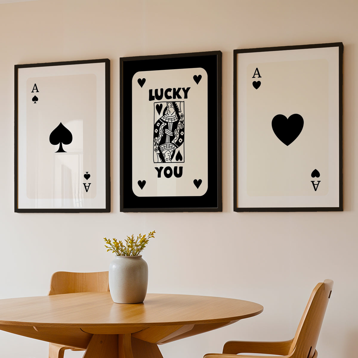 Ace & Lucky Trio Wall Frames Set of 3