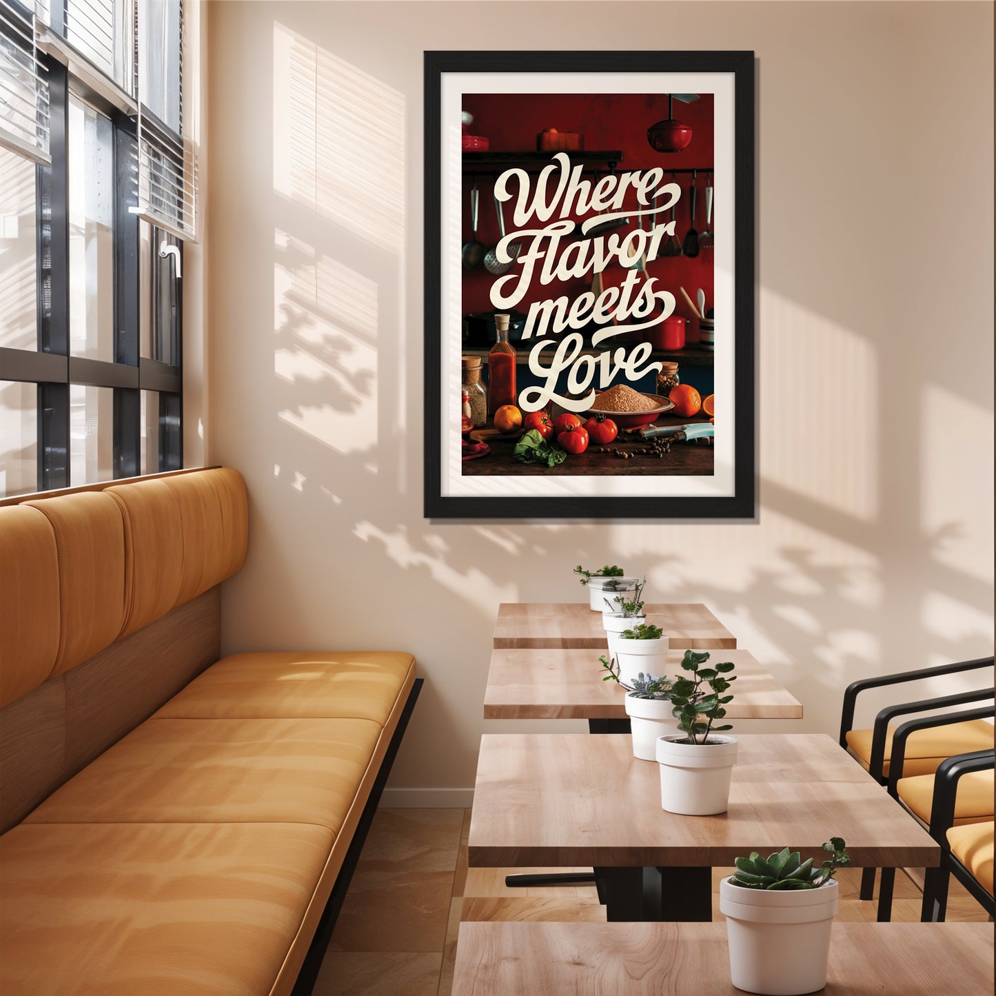 Flavor Meets Love Wall Frame