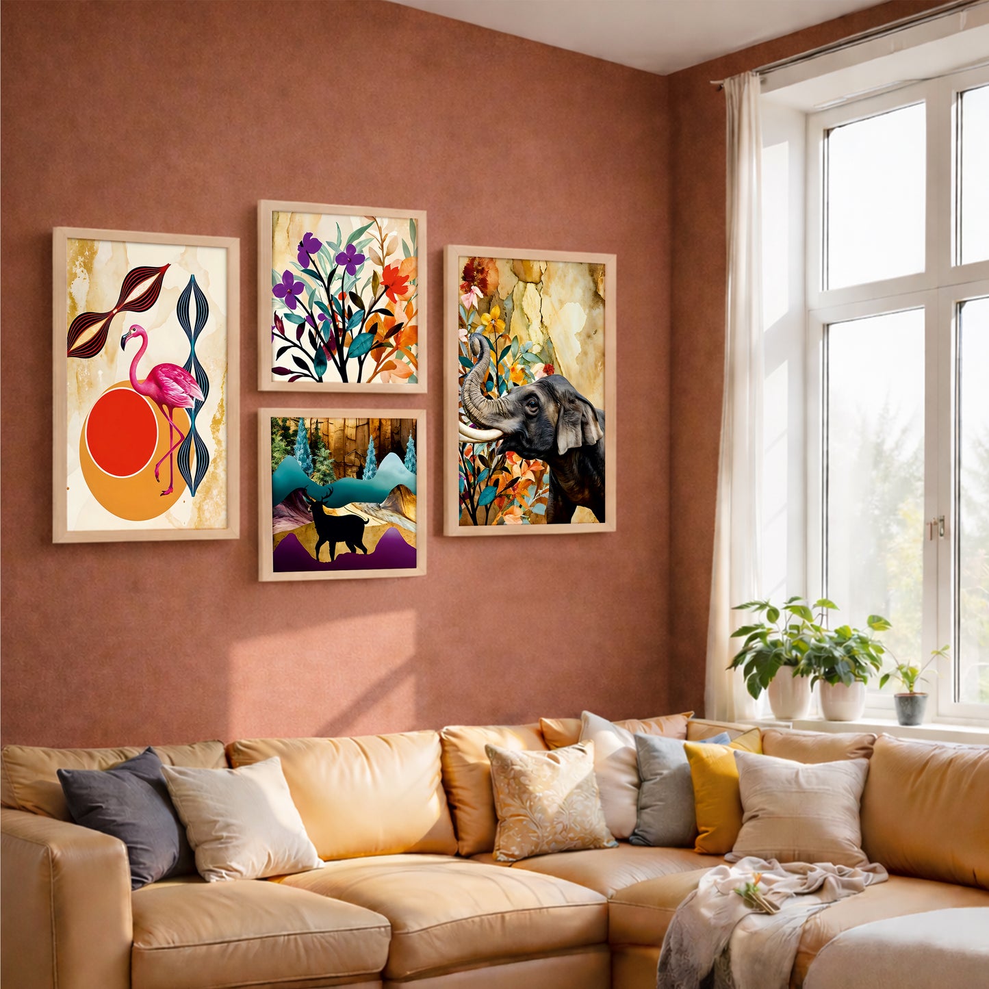 Jungle Bloom Collection Set of 4