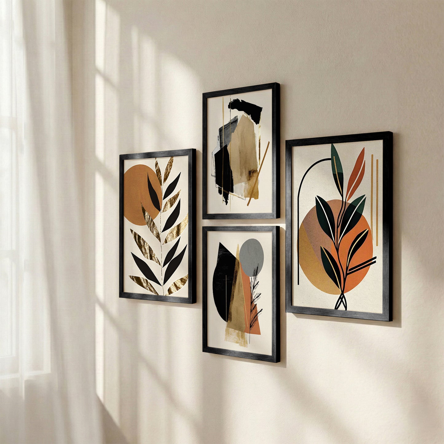 Premium Abstract Wall Decor - Set of 4
