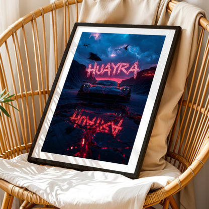 Huayra Neon Storm Wall Frame