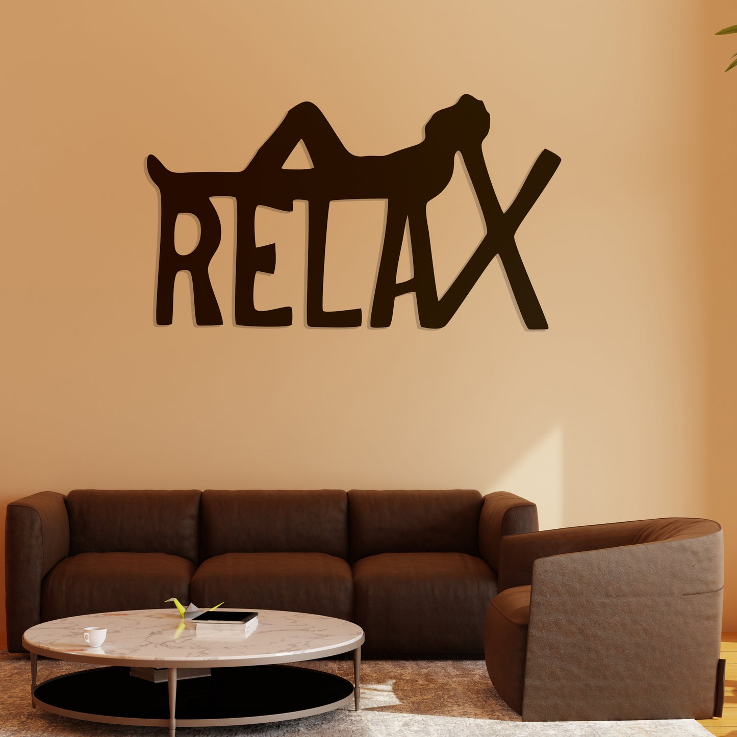 Relax Pinewood Wall Art