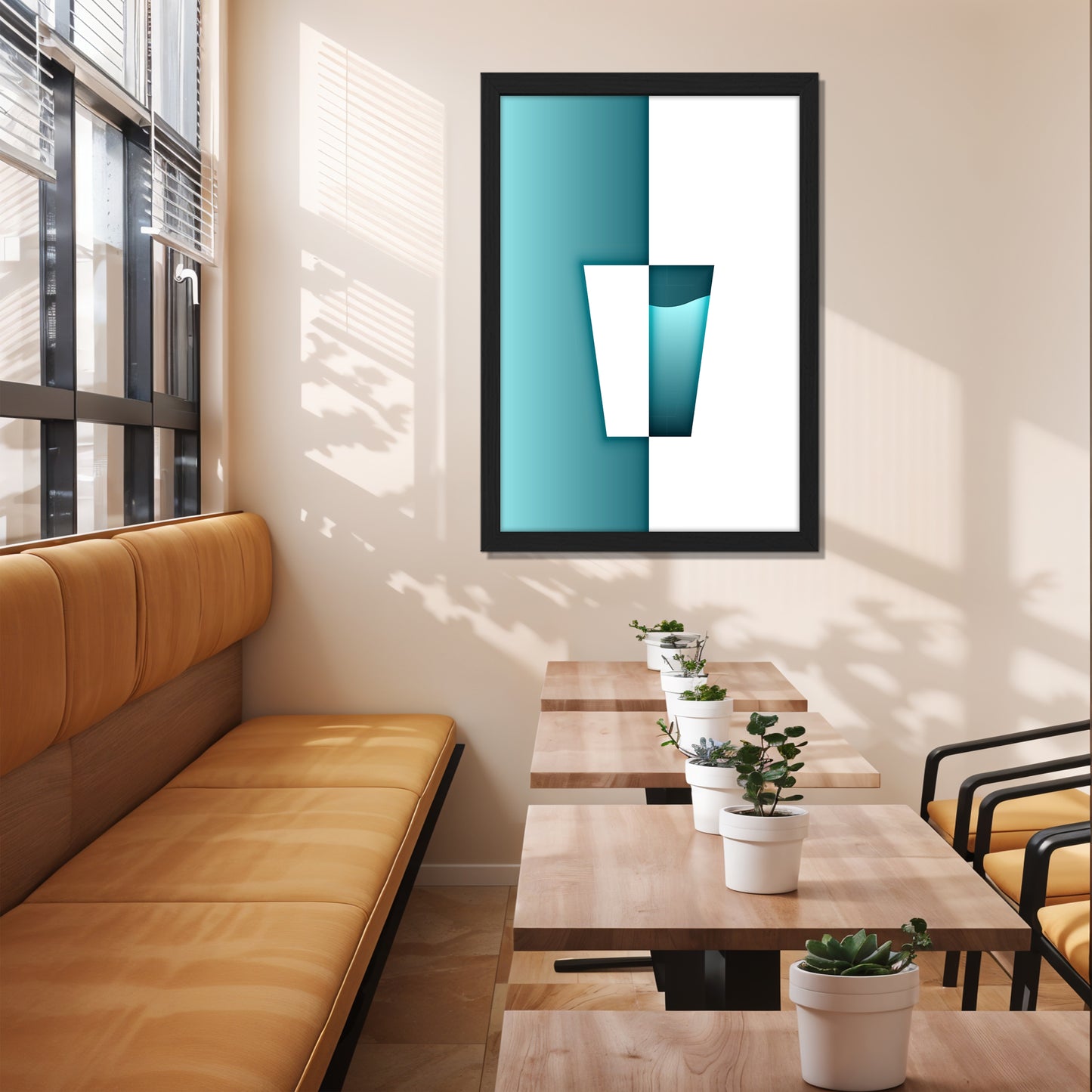 Aqua Glass Wall Frame