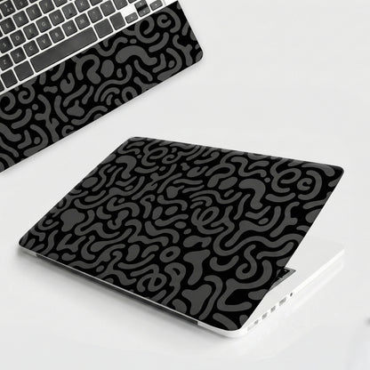 Black & Grey Doodle Maze Minimalist Laptop Skin