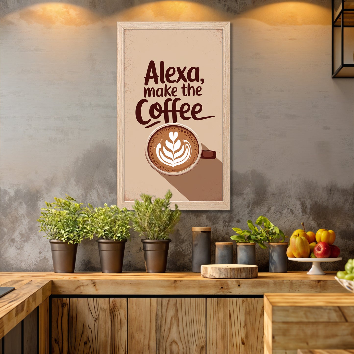 Minimal Coffee Quote Wall Frame