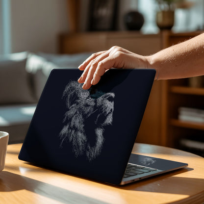 Majestic Lion Creative Doodle Aesthetic Laptop Skin