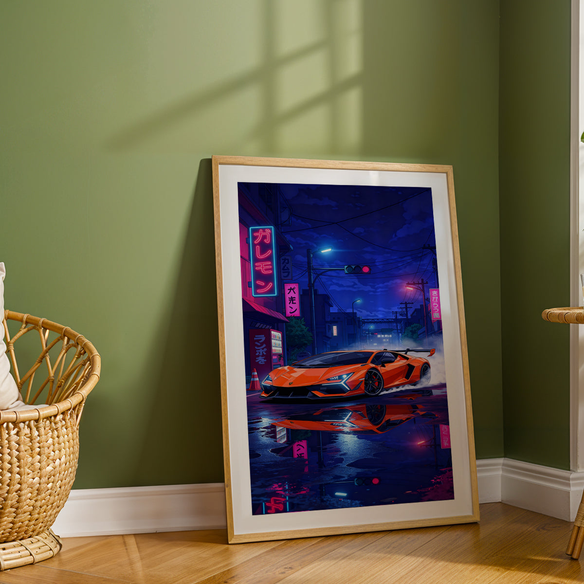 Cyberpunk Lambo Wall Frame