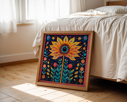 Floral Sunburst Artwork