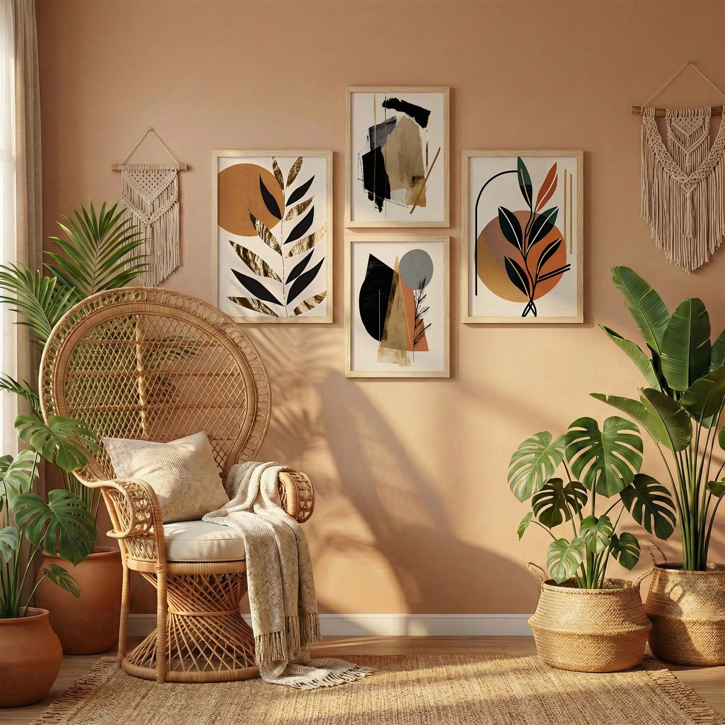 Premium Abstract Wall Decor - Set of 4