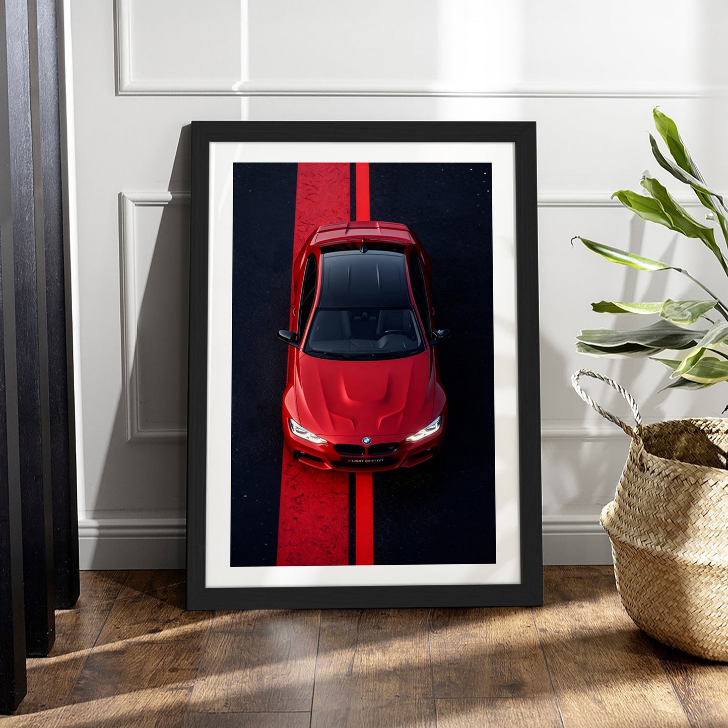 BMW M3 Red Line Wall Frame