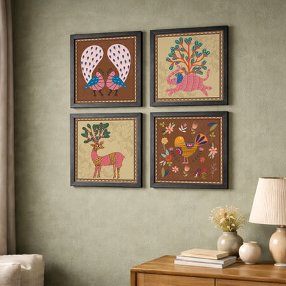 Whimsical Wildlife Frame Set of 4
