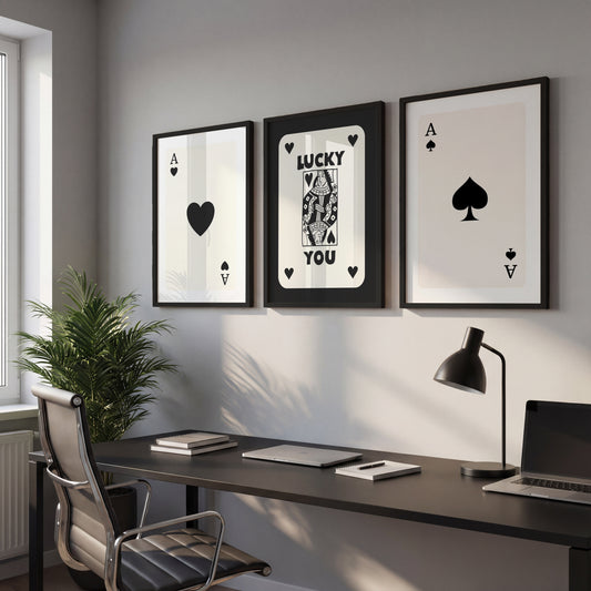 Ace & Lucky Trio Wall Frames Set of 3