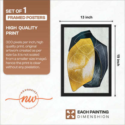 Golden Harmony Abstract Wall Art
