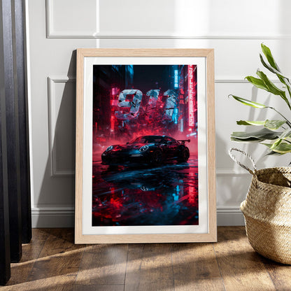 911 Neon Wall Frame